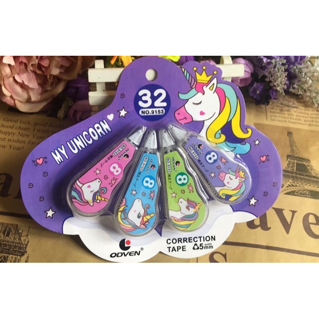 

Tipe x Pita Penghapus Pulpen Roll Correction Tape Tipex Set 4 Pcs
