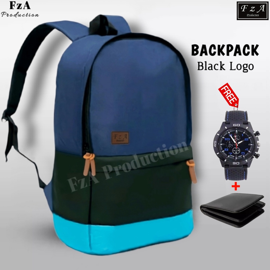 Big Promo..Tas Ransel Distro Casual Pria Wanita / Tas Ransel Laptop Sekolah Kuliah Bacpack Distro Original - FzA