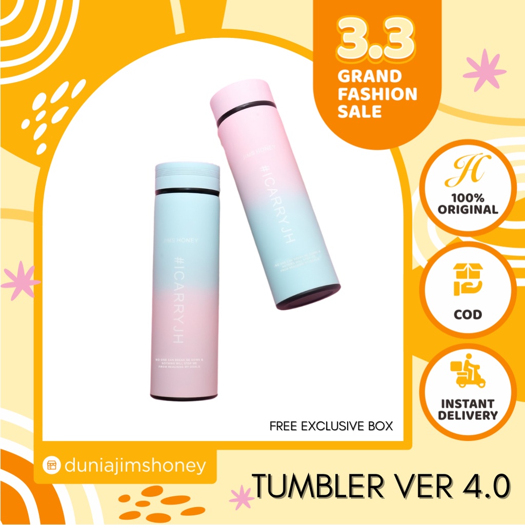 Jims Honey Tumbler Ver 4.0 Thermos (Botol Minum Panas &amp; Dingin 425 ml)