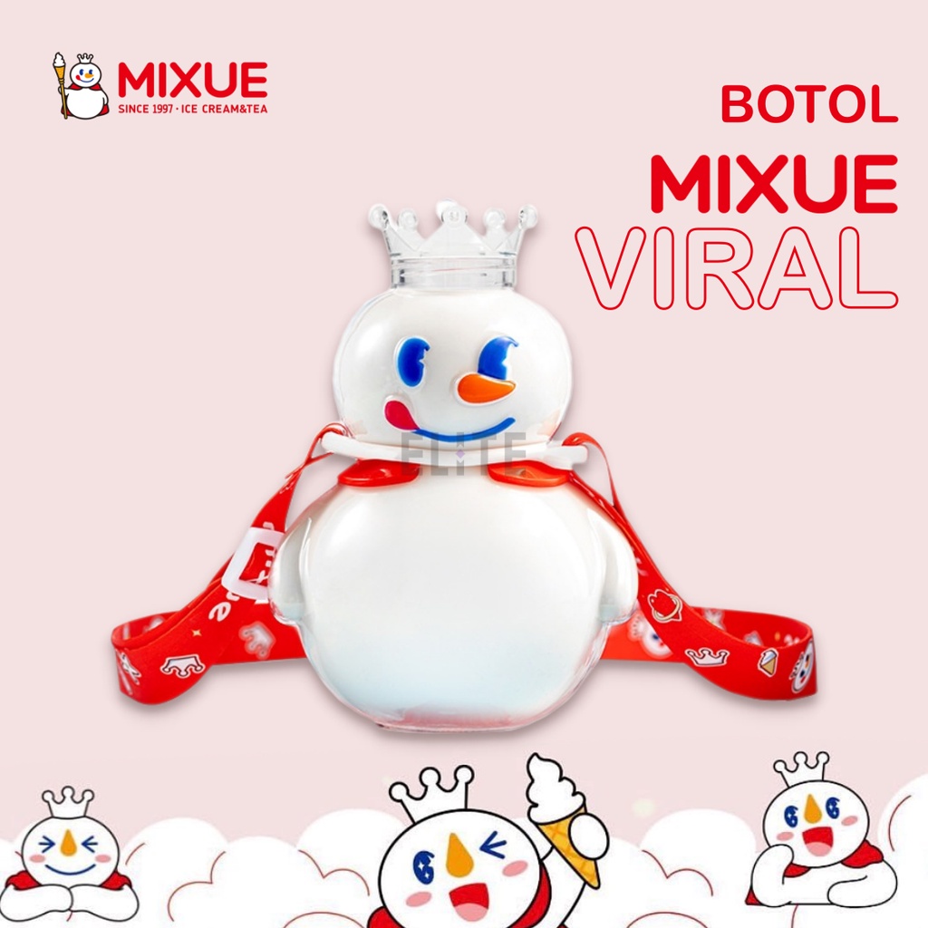 Botol Minum MIXUE 700ML Tumbler Tempat Minum Limited Edition Tumblr MIXUE Snow King Tumbler MIXUE Asli