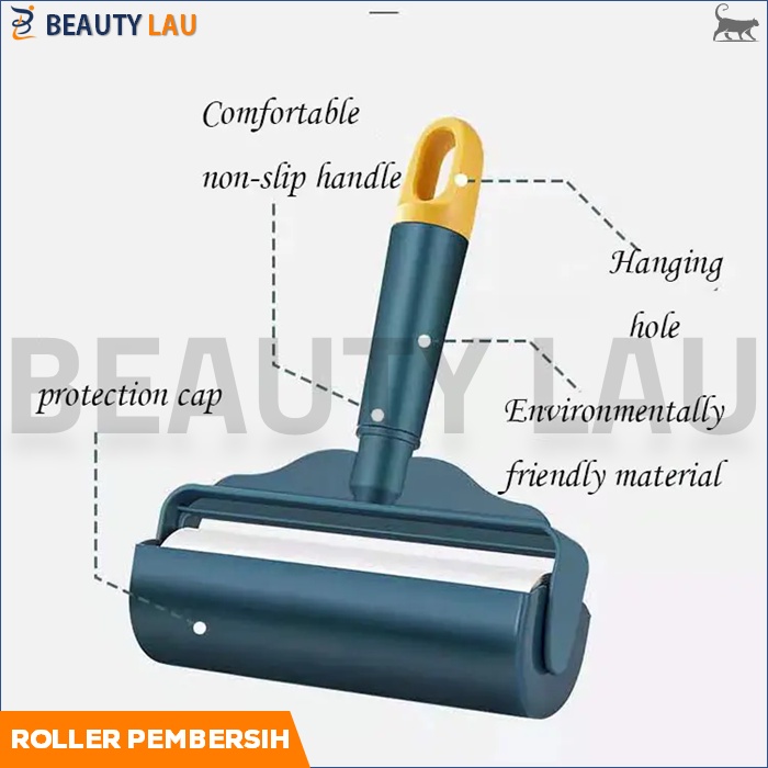 PET HAIR REMOVAL ROLL PEMBERSIH BULU KUCING ANJING DI BAJU DAN KARPET LINT ROLLER ROL PEMBERSIH BULU KUCING