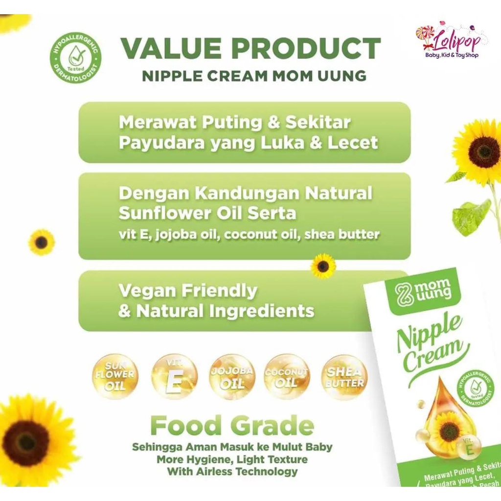Mom Uung Nipple Cream 15ml