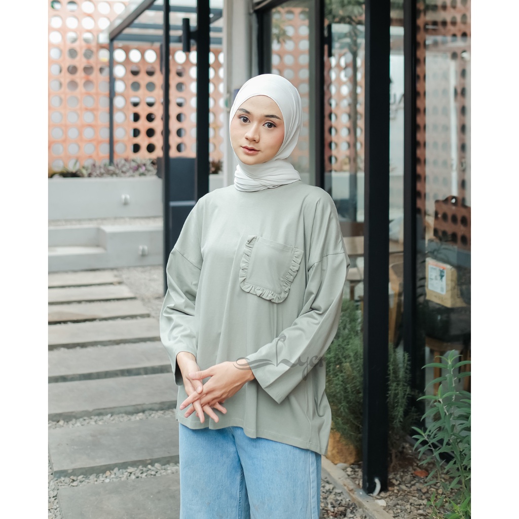 [CYC | COD] REAPICT | Kaos Basic Oversize Zeline Top | Cotton Combed | Atasan XXL Trend Wanita Murah Best Seller