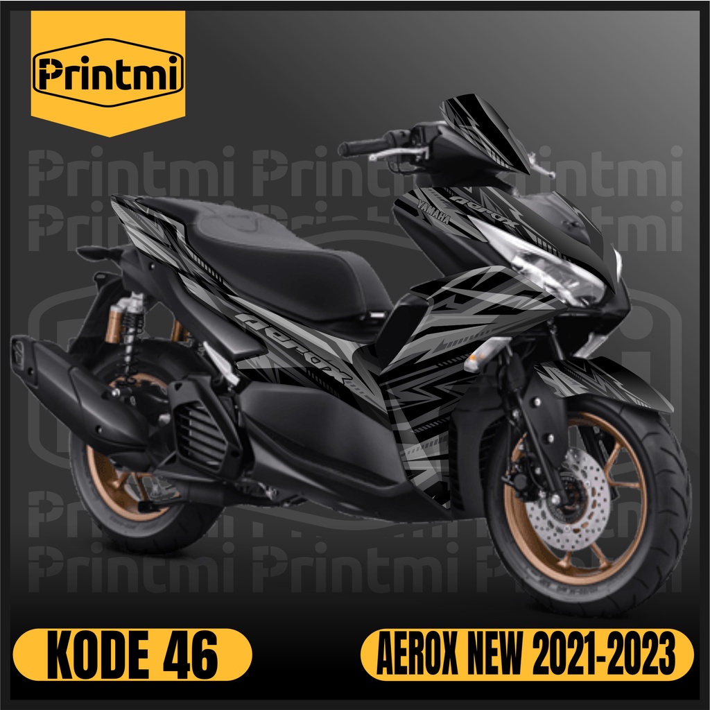 Printmi Decal Aerox 155 New 2021 2022 2023 2024 2025 Full Body Connected Stiker Motor VVA Sticker Ya