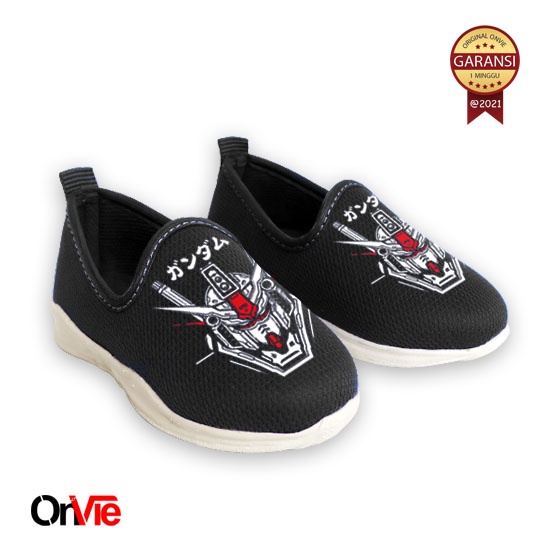 Sepatu Slip On Anak Laki-laki Motif Gundam | Sepatu Kids Onvie