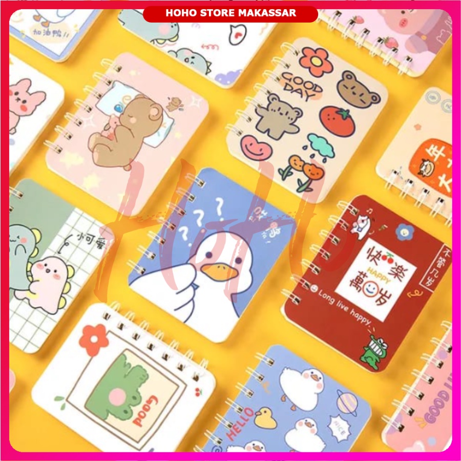 

NoteBook Ring Motif A7 Note Book Ring Isi 80 Lembar Buku Catatan Ring Buku Tulis Kecil Mini Buku Catatan Karakter Motif Lucu - NBR1