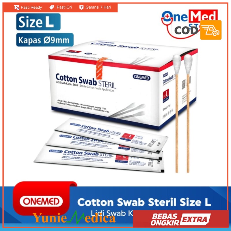 Cotton Swab Steril L isi 100pcs