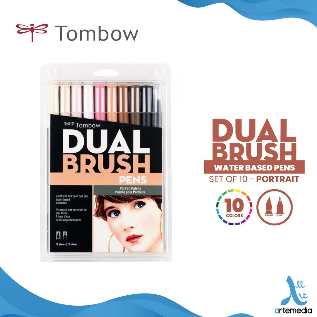 

Tombow Dual Brush Pen Portrait Set 10 Art Marker Spidol Warna