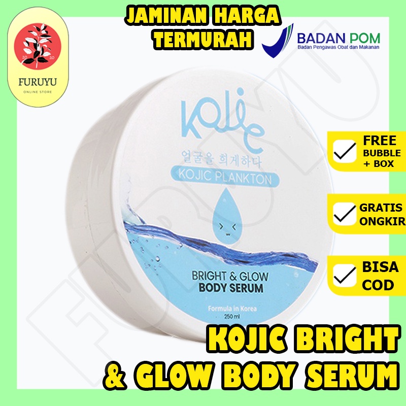 Body Serum Lotion cream mencerahkan Meratakan Menyamarkan Menenangkan Melembabkan Mengurangi Kulit kusam Kemerahan Dark Spot Kojic Plankton Bright And Glow Body Serum Memperkuat Melindungi Skin Barrier dari Paparan Sinar UV AMPUH Original BPOM