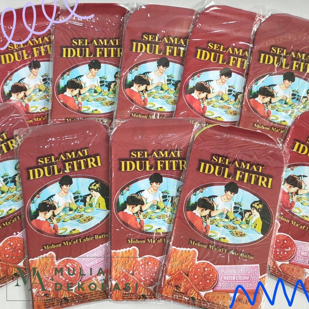 Amplop Lebaran Hari Raya Idul Fitri Terbaru  2023 10pcs Medium Unik Karakter Snack Drink Viral