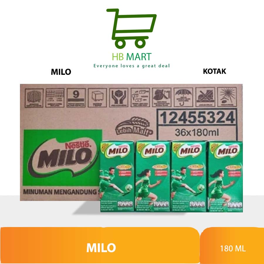 

KHSUSUS OJOL Susu Milo Kotak Coklat ACTIVE GO UHT 180 ml 1 dus isi 36
