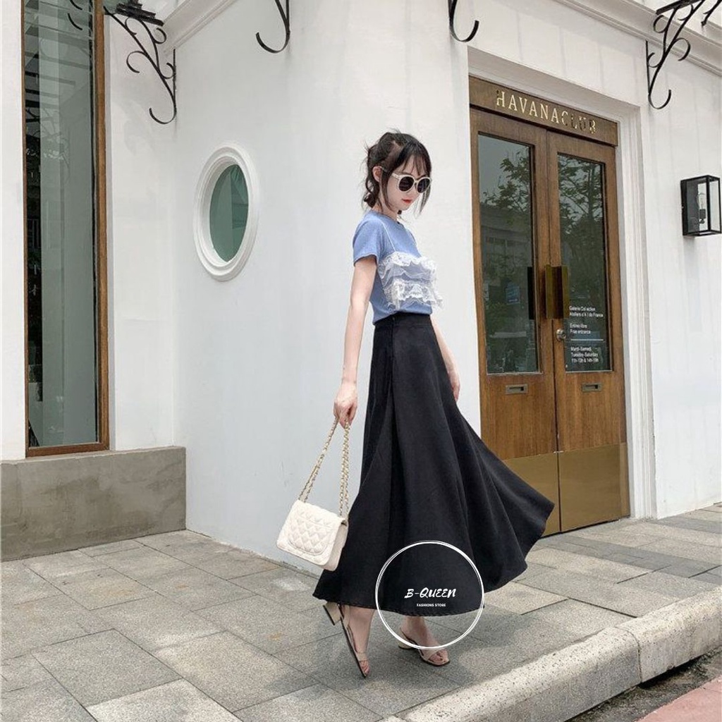 FLARE SKIRT ROK PANJANG WANITA KOREA MAYUNG FIT XL