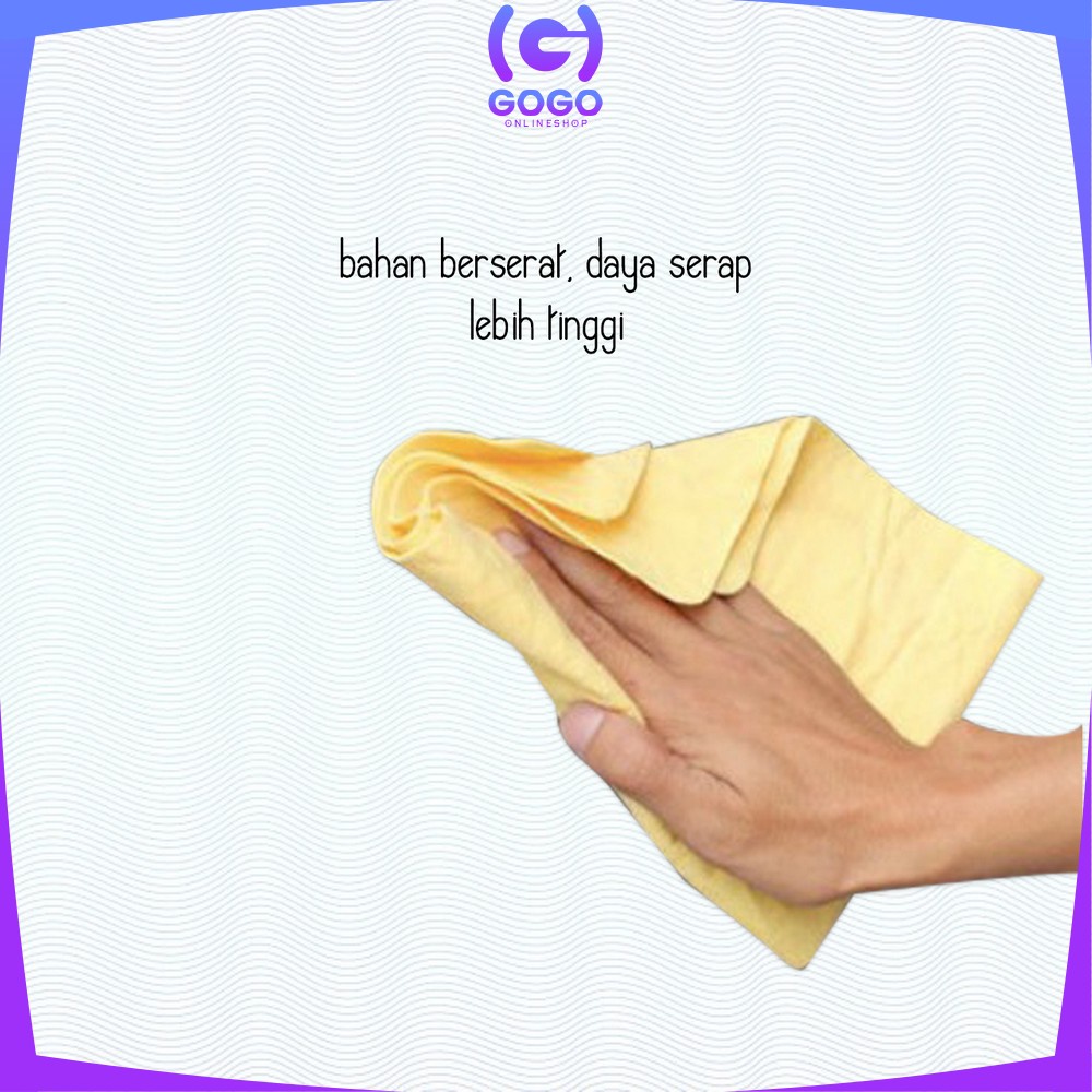 GOGO-C818 Kain Lap Kanebo Polos Serbaguna Chamois Magic Towel Daya Serap Tinggi / Kain Lap Serat Sintetis Lap Perawatan Mobil Sepeda Motor Kaca Lantai