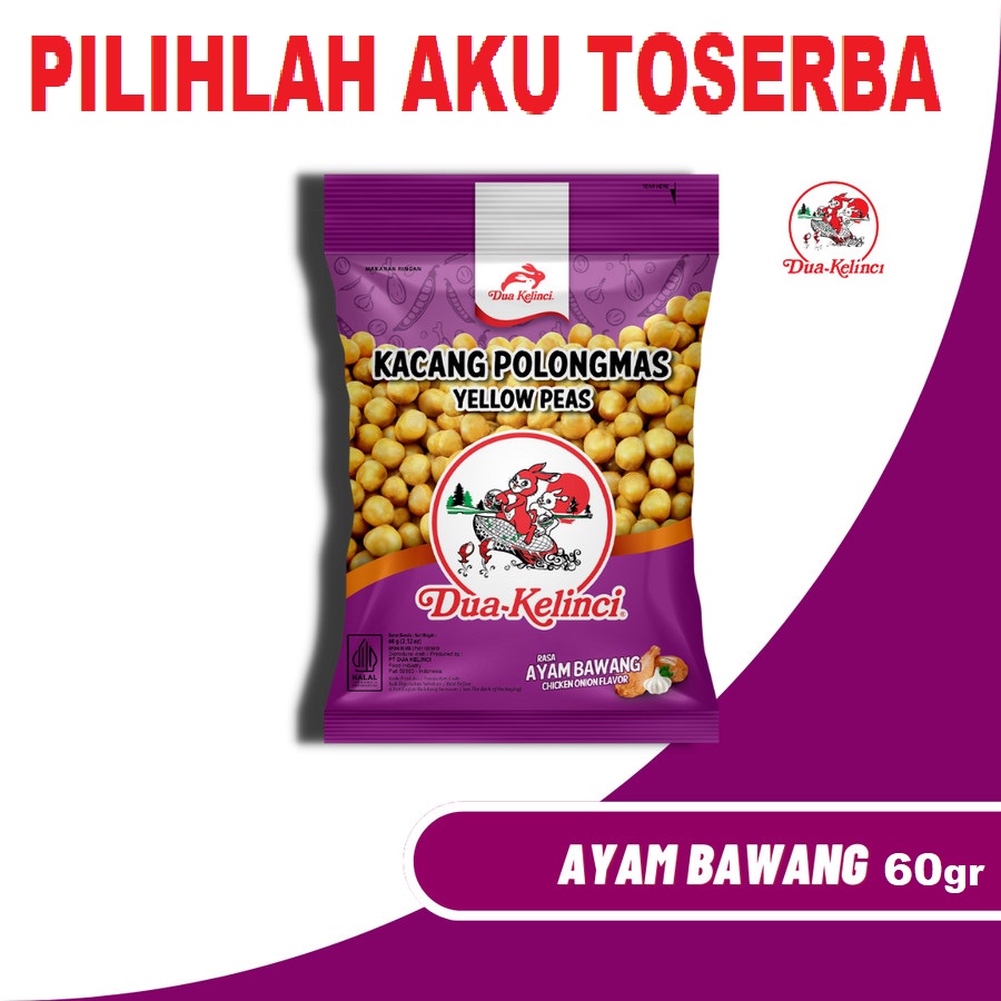 DUA KELINCI KACANG POLONG AYAM BAWANG - ( HARGA PER BUNGKUS )