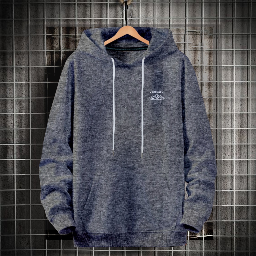 Sweater hoodie pria wanita kekinian MONTANA / hoodie pria terbaru