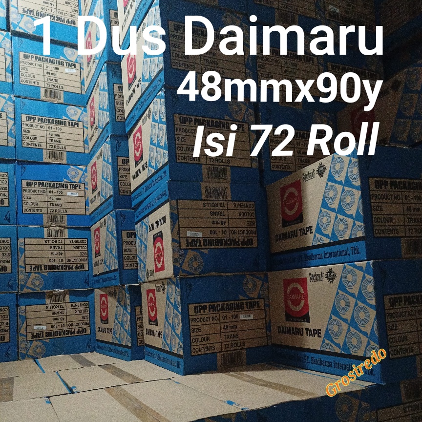 

Lakban DAIMARU 90 YARD BENING / COKLAT PER 1 DUS isi 72 roll 2 Inch x 90Y