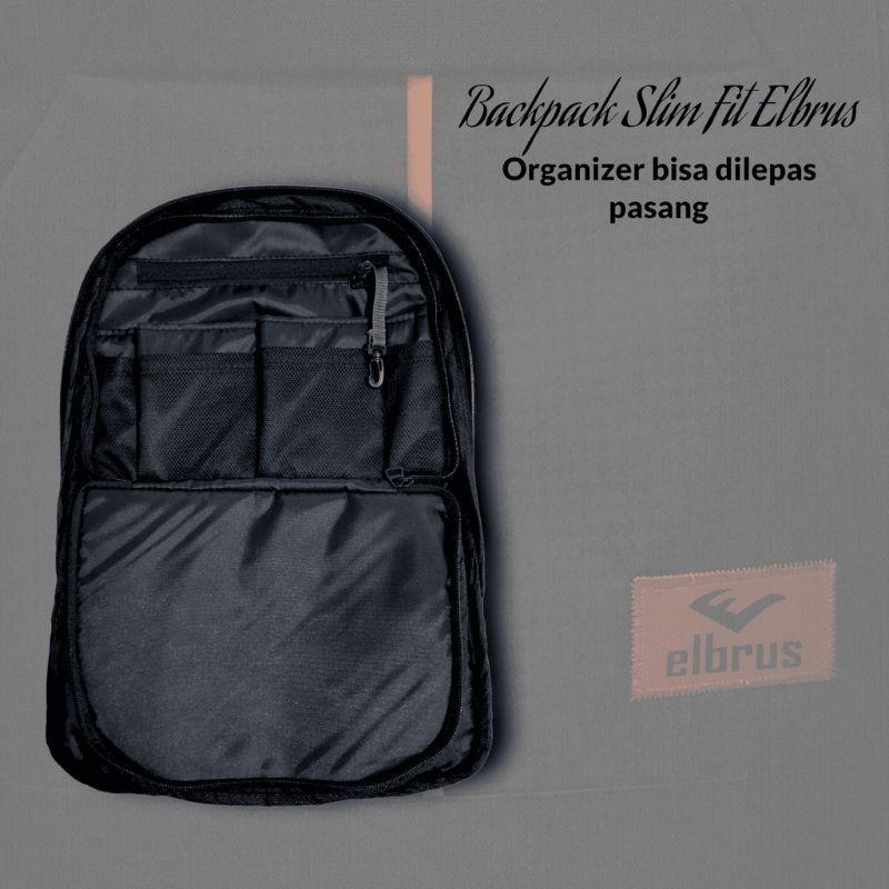 TAS RANSEL LAPTOP ELBRUS SLIM//TAS RANSEL PRIA WANITA FASHION,MURAH MERIAH BERKUALITAS