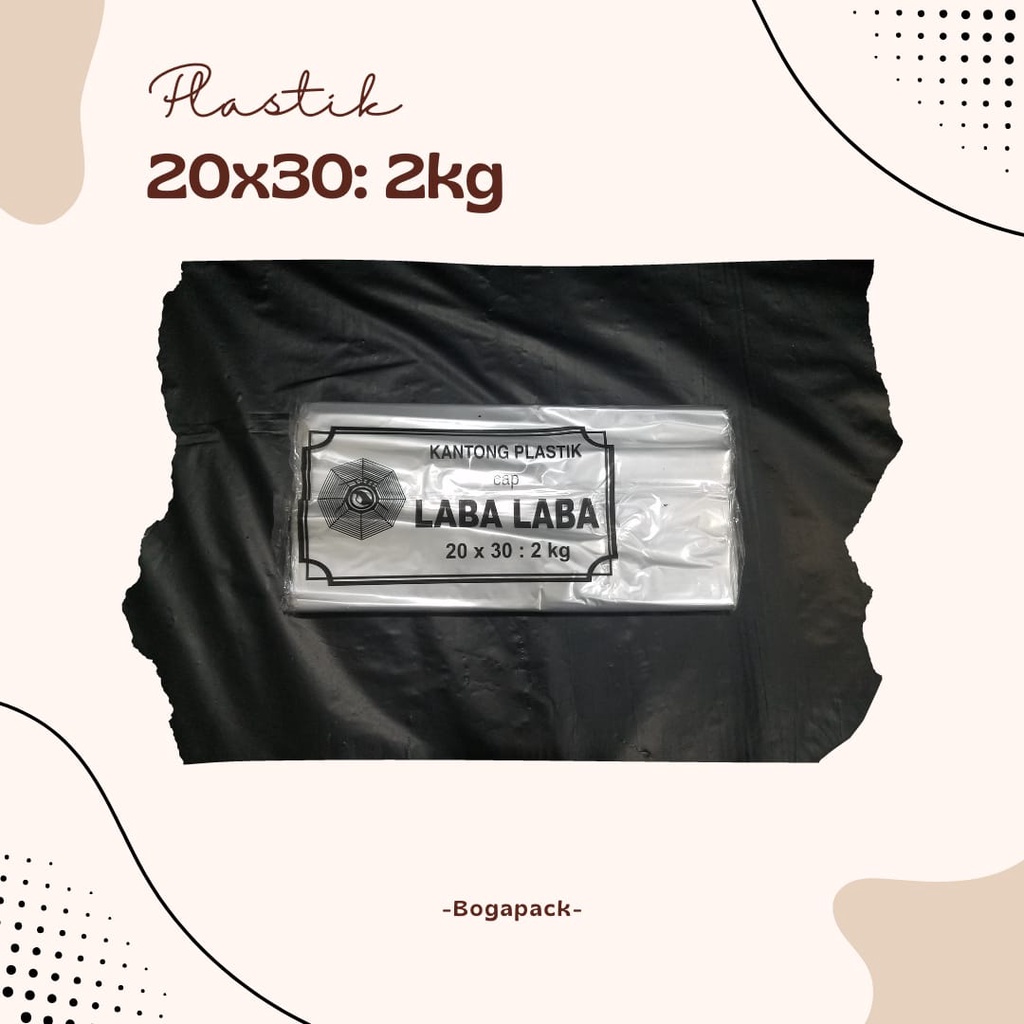 Plastik Bening Laba-laba 20x30 / Plastik Bening 2kg / Plastik Laba-laba / Plastik HT / Plastik Kemas