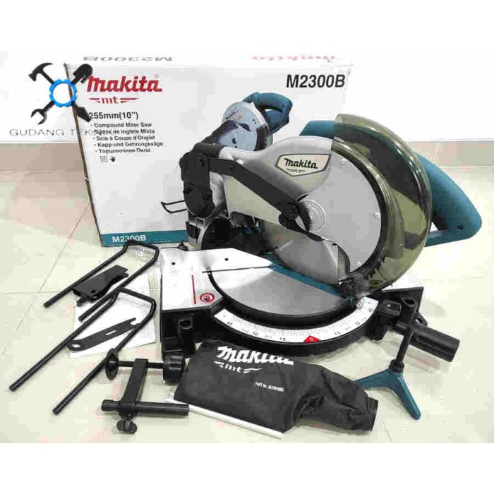 Mesin Gergaji Potong Aluminium Kayu 10&quot; M2300B MAKITA / Mitersaw Circle Gergaji Miter saw Listrik Pemotong Aluminium 10 Inch M 2300B MAKITA