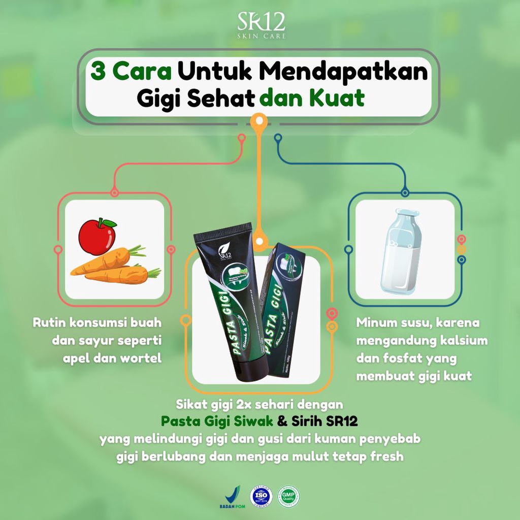 PASTA GIGI SIWAK &amp; SIRIH SR12 / ODOL SIWAK DAUN SIRIH / MENCEGAH GIGI BERLUBANG / MENYEGARKAN GIGI DAN MULUT