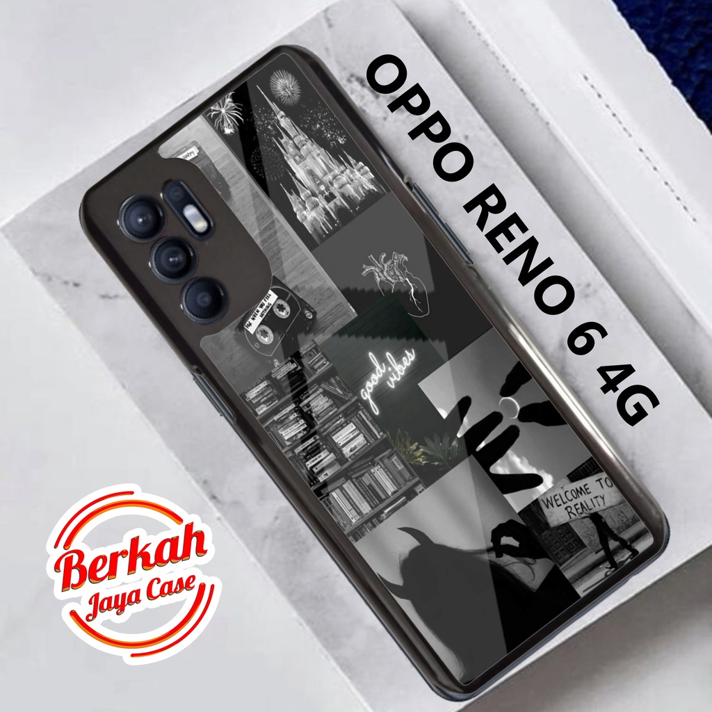 Case OPPO RENO 6 4G Casing OPPO RENO 6 4G Case AESTHEBLACK Casing Terlaris Case Keren Casing Hardcas