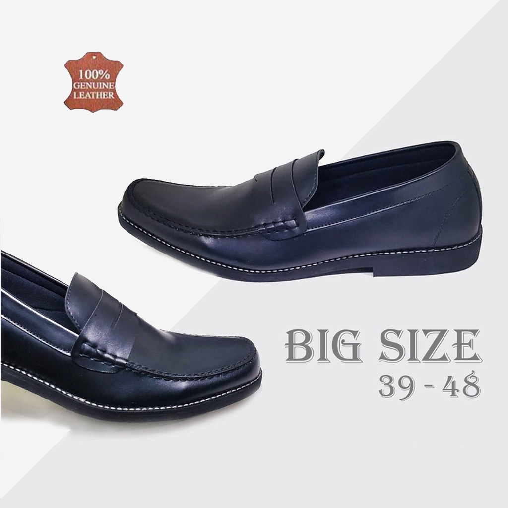 MORELAND BIG SIZE | Sepatu Pria Slip Big Size Pantofel Kantoran Tanpa Tali Ukuran Jumbo 39-48