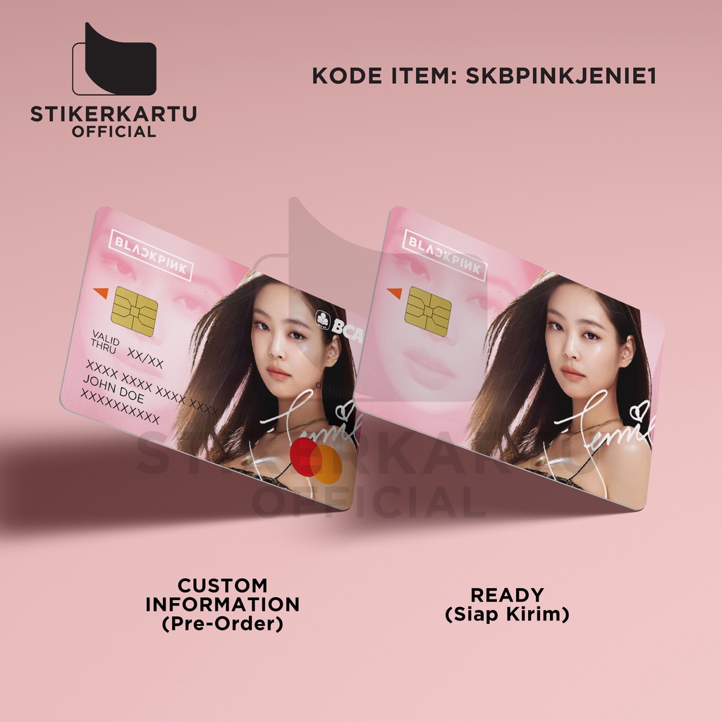 BLACKPINK STIKER KARTU ATM EMONEY FLAZZ dll.