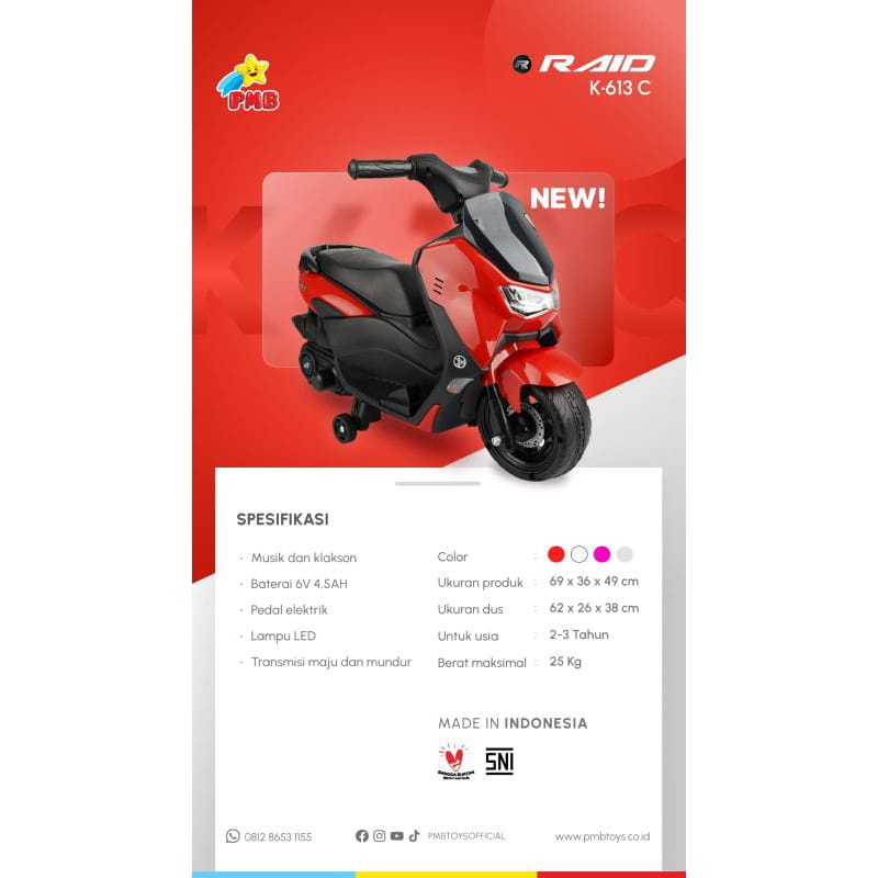 Motoran aki anak nmax pmb k 613 c motor aki anak pmb k613c motor aki nmax new