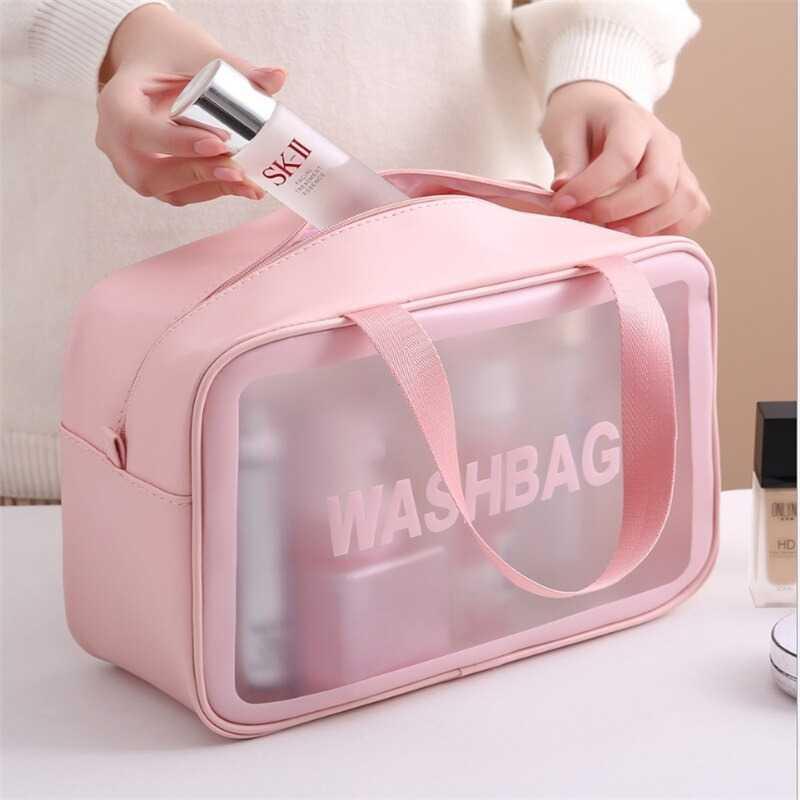 WASHBAG Tas Make Up Kosmetik Travel Cosmetic Bag 31 x 15 x 21 cm - WB1 - Pink