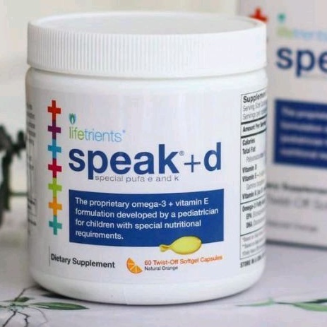 Obat Vitamin Speak+D Lifetrients Speak Omega 3 Suplemen Fish Oil Nutrisi Otak - 60 Softgel