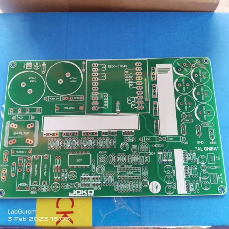 Titip Cetak Pcb Fyber dobel layer throughole