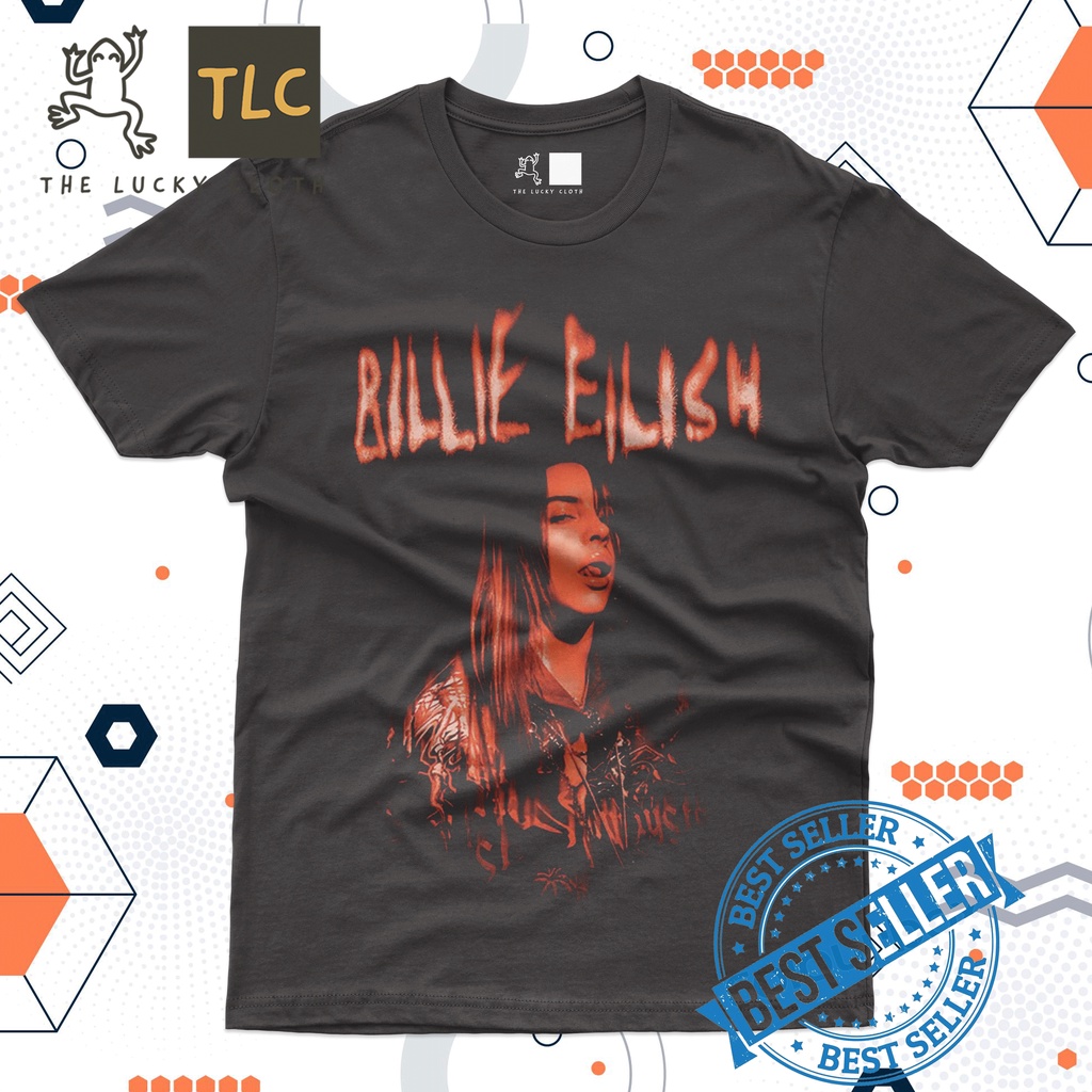 Kaos Distro BILLIE EILISH 01 FULL PRINT | KAOS PREMIUM HIGH QUALITY | KAOS BOOTLEG | KAOS VINTAGE