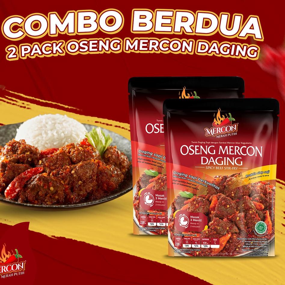 

(COD )NEW_PRODUCT Mercon Merah Putih - Hemat Combo Berdua || 2 x Oseng Mercon Daging