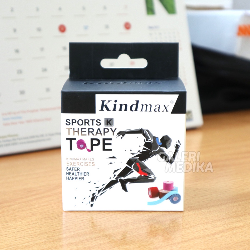 Kindmax Kinesio Sport Therapy Tape Original / Kinesio Tapping / Kinesio Tape Olahraga / Terapi Kinesio Ukuran 5x5cm