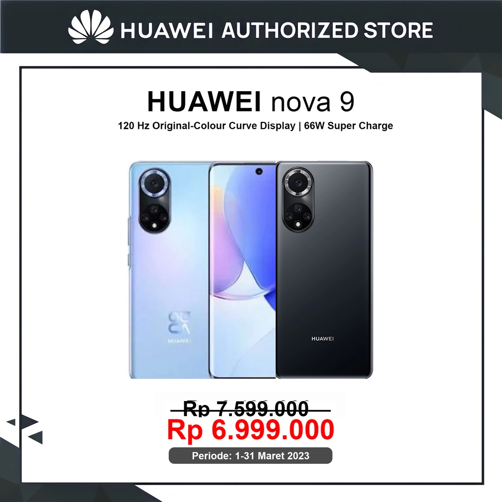 HUAWEI nova 9 Smartphone [8+256GB] | 50 MP Ultra Vision Camera | 120 Hz Original-Colour Curved Displ