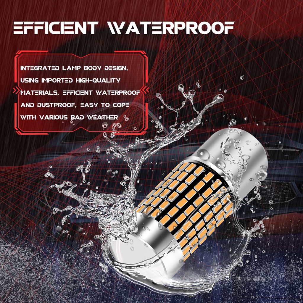 [1PCS] 144led 1156/P21W/PY21W T20/7440 /7443 1157/P21-5W Lampu Bohlam Mundur Rem Sein Mobil