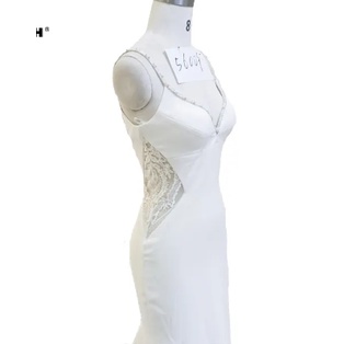 GAUN PENGANTIN RENDA PENGANTIN GAUN MEWAH RENDA PANJANG PUTIH wedding dress  malam white