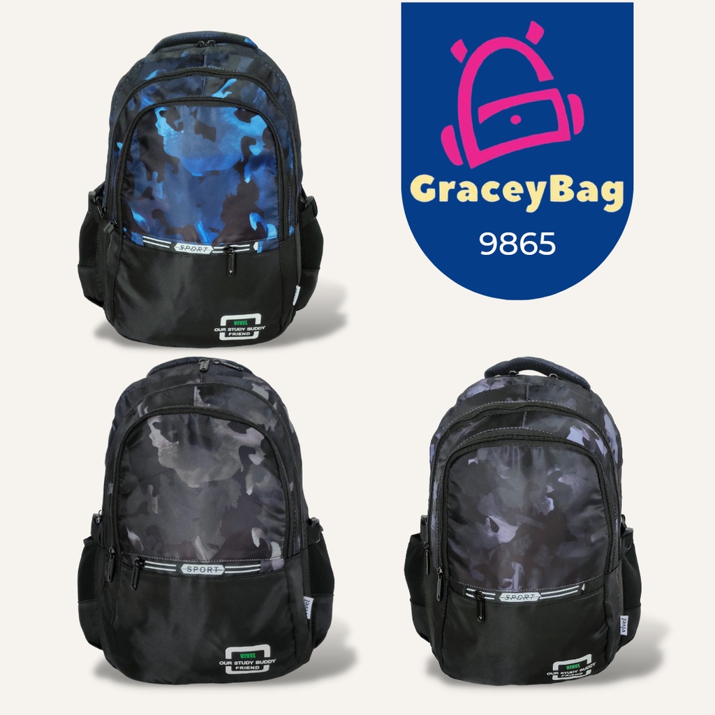 GB-9865 Tas Ransel Pria Impor | Tas Ransel Laki-Laki | Tas Sekolah