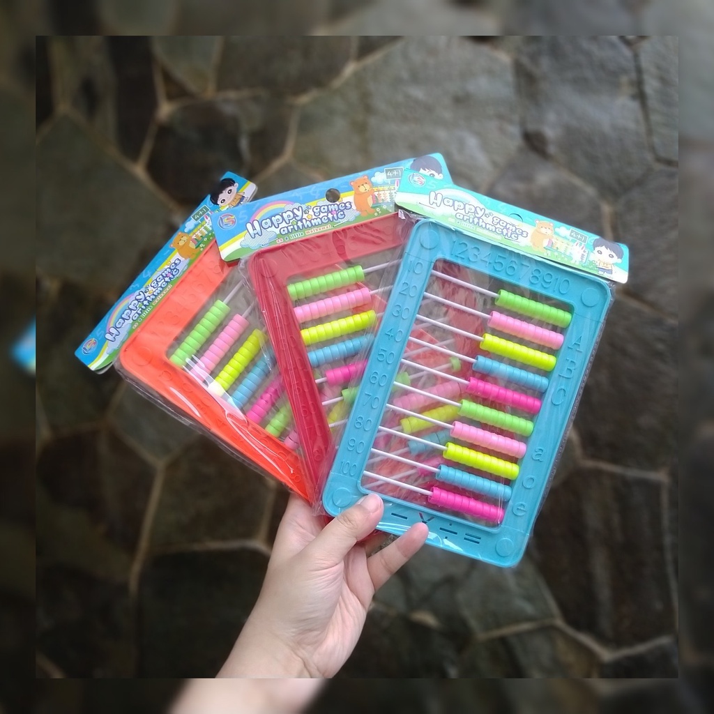 Sempoa Abacus Happy Arithmetic LN1 / LN2 - Mainan Edukasi Anak Berhitung Alat Hitung