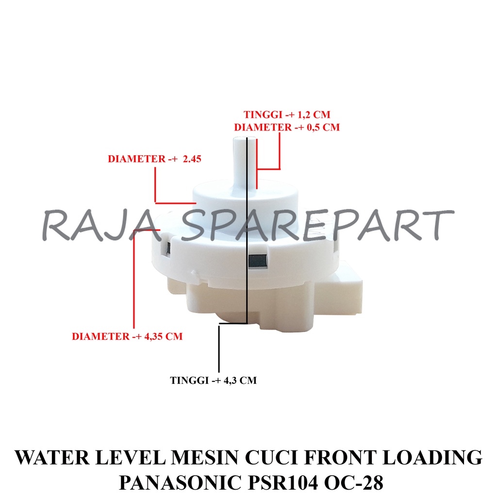 Water Level Mesin Cuci Panasonic Front Loading (Bukaan Depan) PSR104 OC-28