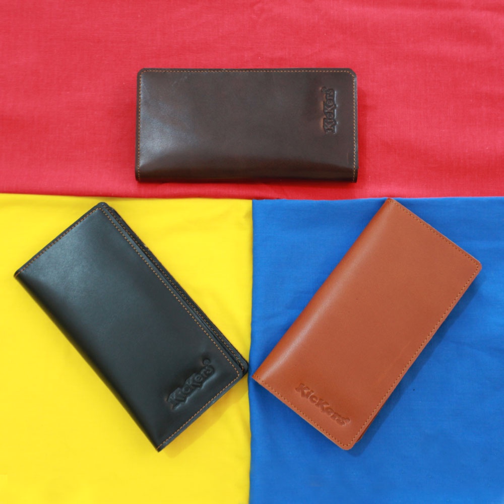 Dompet Cowok model panjang bahan kulit sapi asli Keren F012 KICKERS