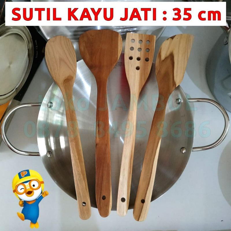 sodet centong sutil spatula kayu jati 35 cm