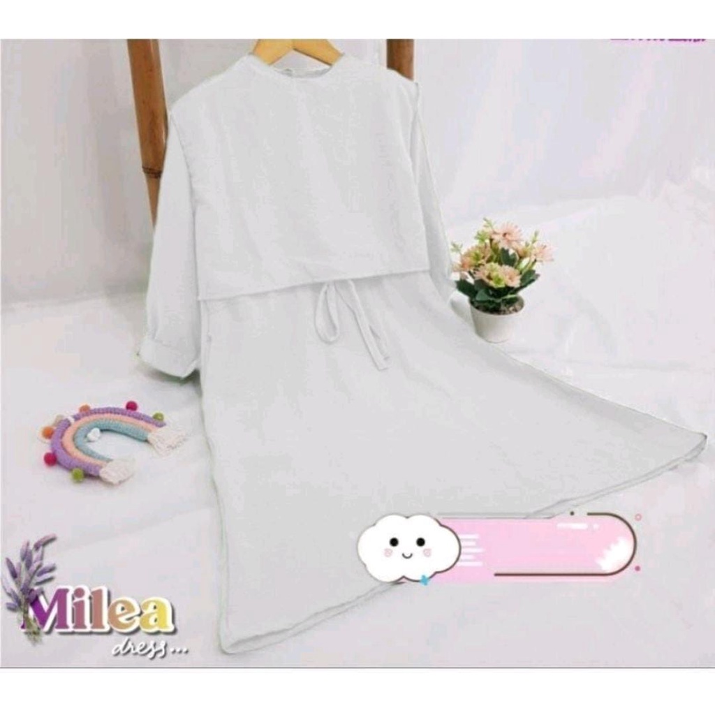GAMIS ANAK MILEA DRESS CRINCLE AIRFLOW USIA 4-7TAHUN