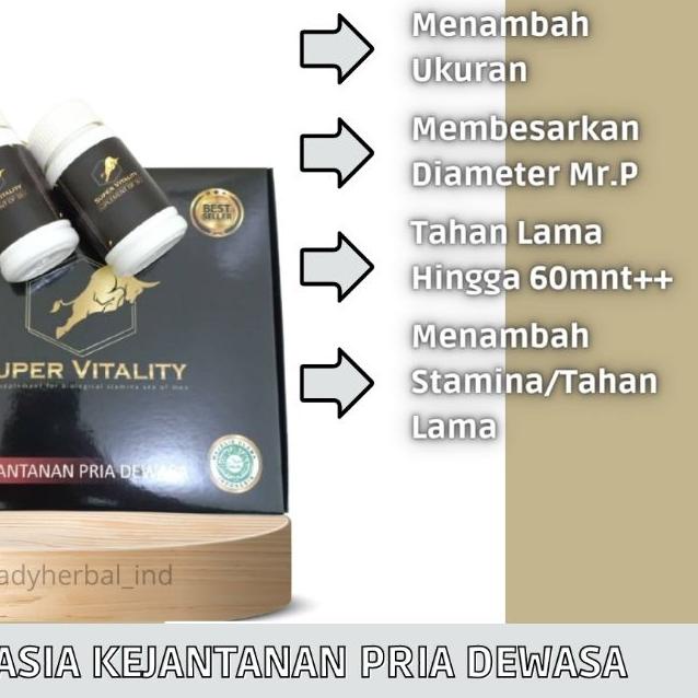 ♠ SUPER VITALITY ORIGINAL paket TAHAN LAMA&UKURAN STANDAR ❆