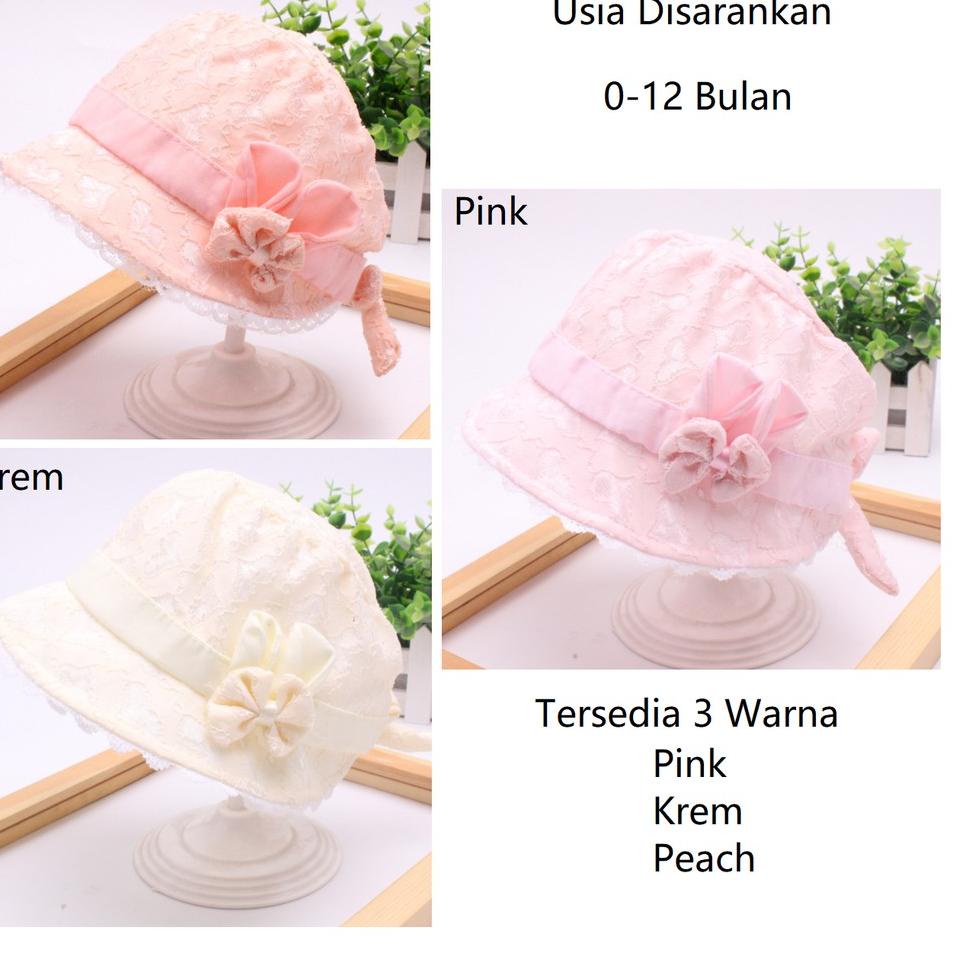 ✓ Topi Kupluk Bayi Cewek - Topi Bayi Cantik