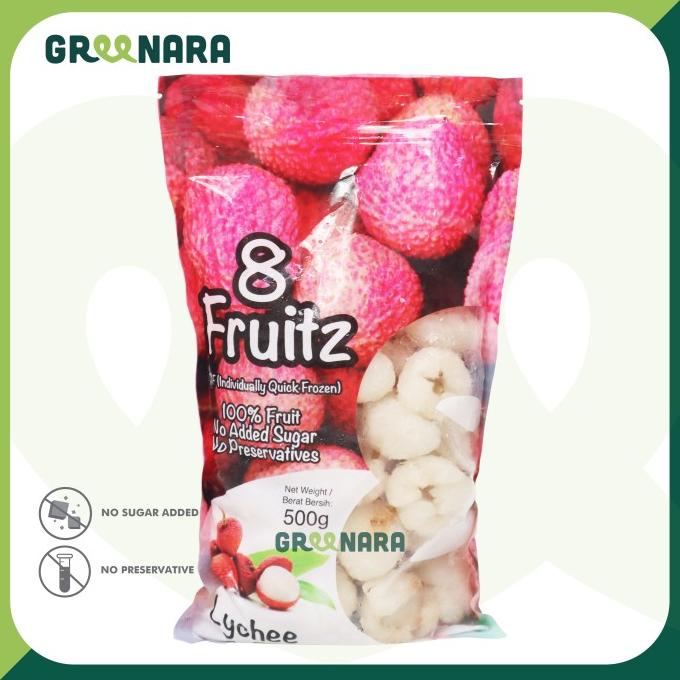 

8 Fruitz IQF Whole Lychee 500gr / Buah Leci Beku 500 gram ghe01