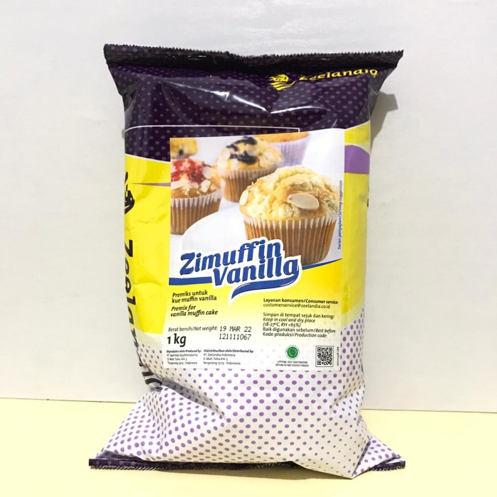 

[Ready-Tepung Instan] ZEELANDIA ZIMUFFIN VANILLA 1 KG - PREMIKS KUE MUFFIN VANILA PREMIX