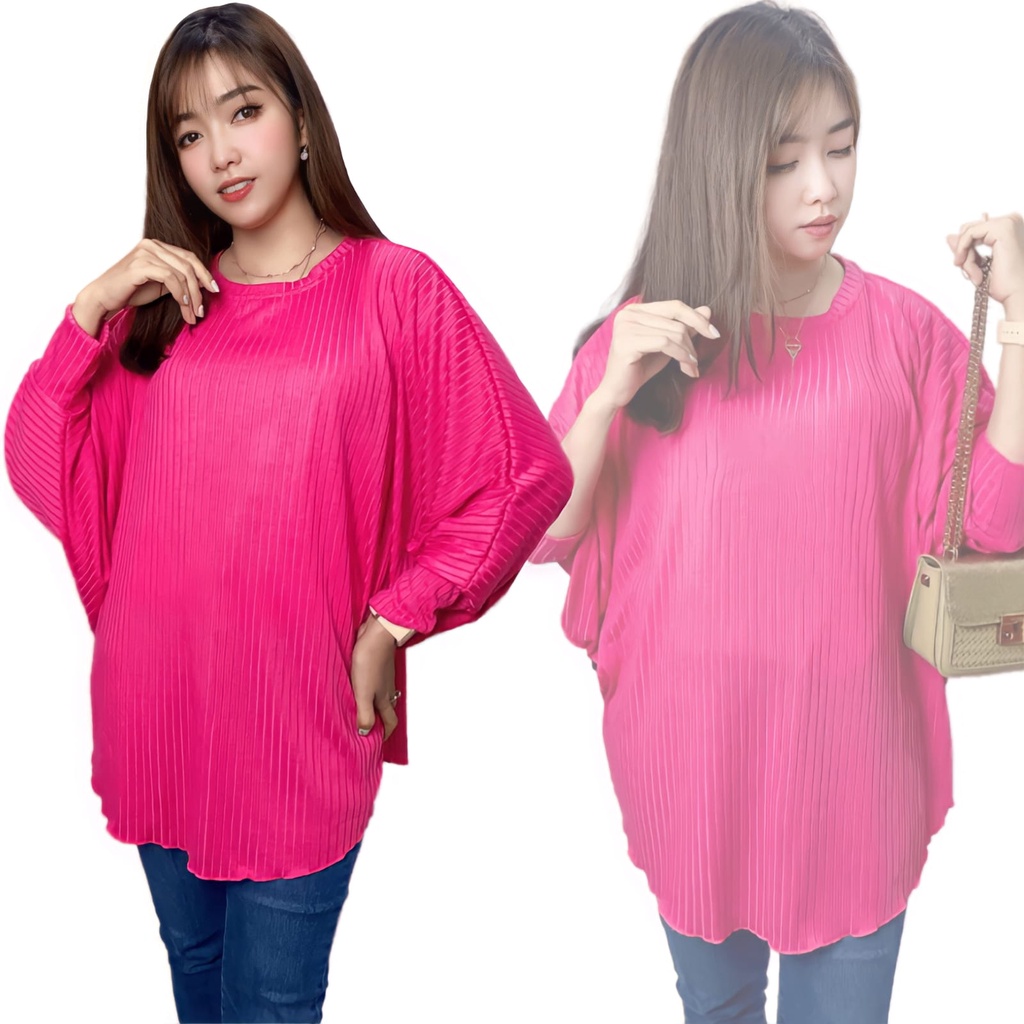 BAJU ATASAN WANITA BLUS BATWING KAOS KNIT JUMBO HIJAB FRIENDLY BETTY