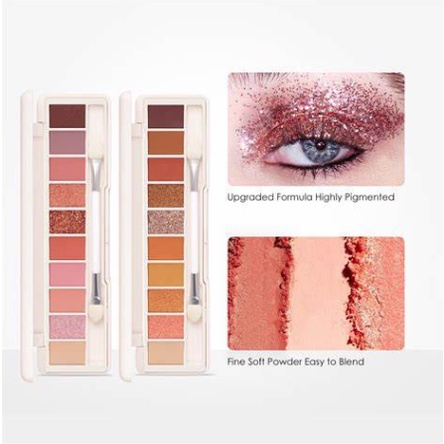 FOCALLURE Uptown Girls 10 Colour Glitter Eyeshdow Pallete FA158