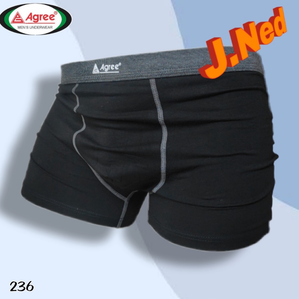 J236T - ( 3PCS ) CELANA DALAM BOXER PRIA AGREE  SIZE M, L, XL